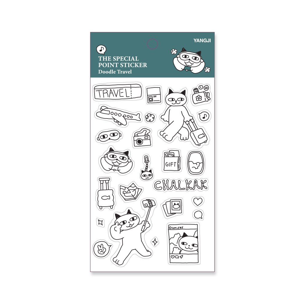 더스페셜-포인트스티커-두들스티커 5종(두들다이어리,두들트래블,두들락앤롤,두들학교생활,두들회사생활)