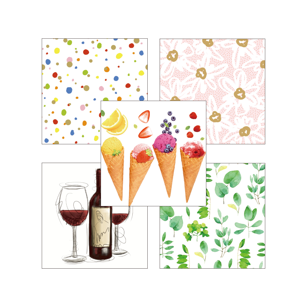 페이퍼 디자인 런치 냅킨