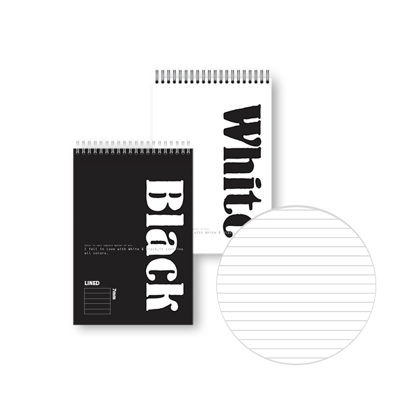 흑백라인노트25